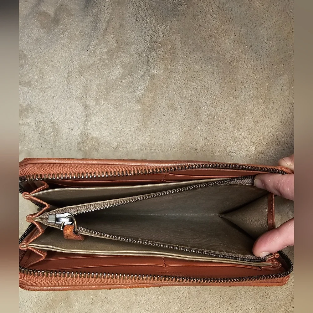 Bottega Veneta Pink Zip around wallet